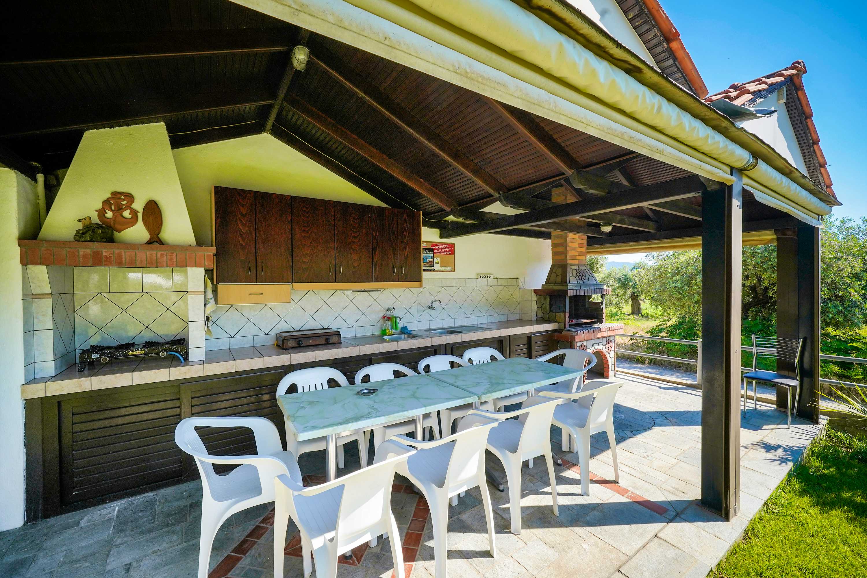 Photo Caption: BBQ Area Have a Cookout Gather with your family &