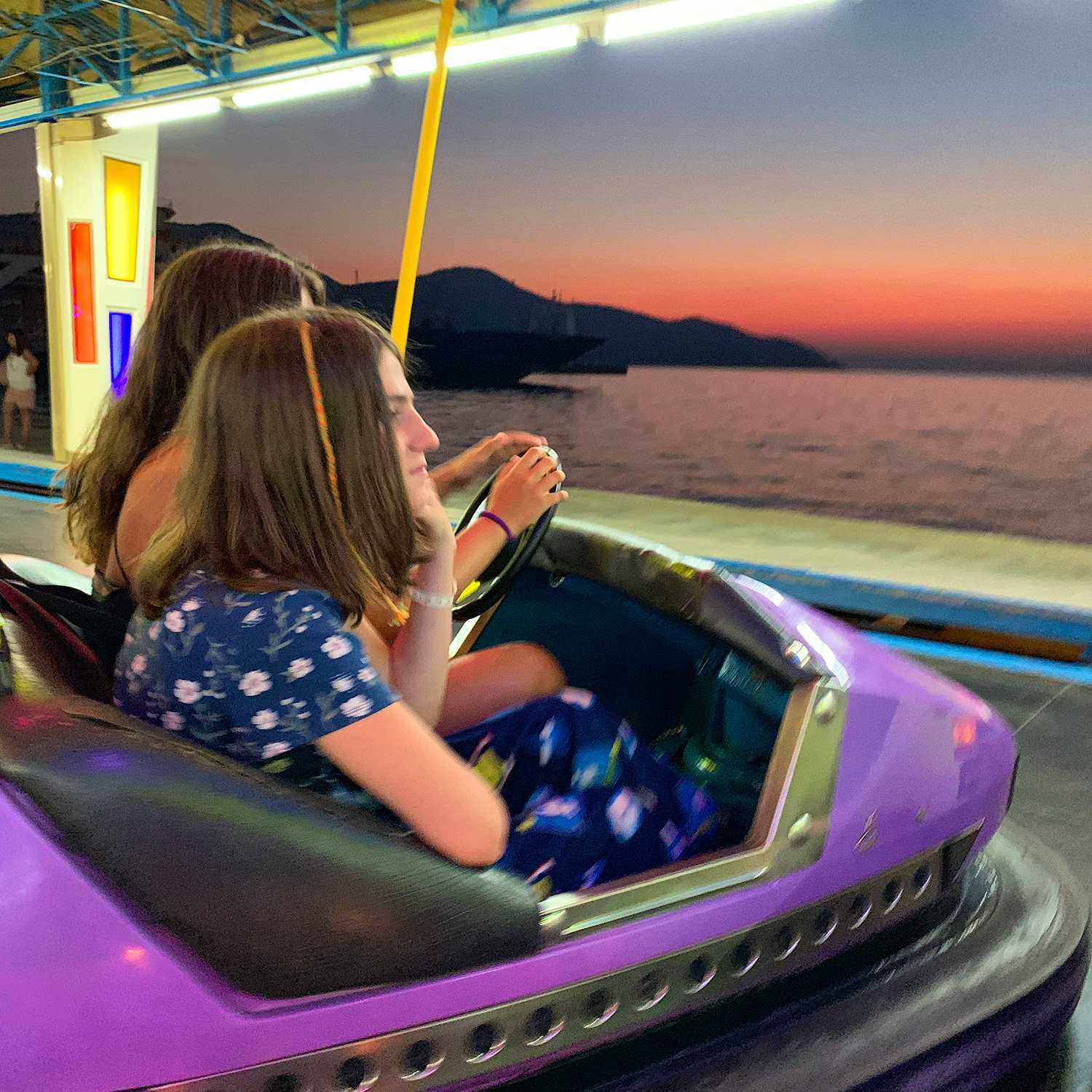 Photo Caption: Have fun after sunset with your kids at the Luna Park