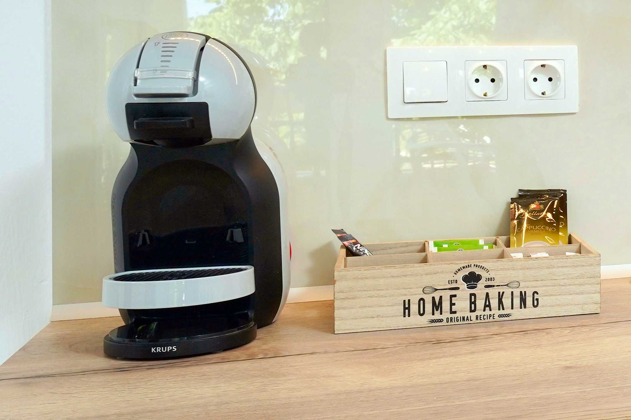 Photo Caption: Quality Coffee Complimentary Espresso Each room in